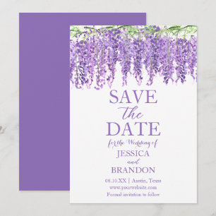 Wisteria Save the Date Lila Violette Einladung
