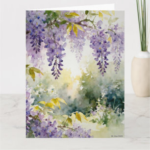 Wisteria-Studie A in Aquarell Karte
