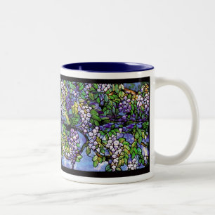 Wisteria Tiffany Buntglas-Tasse Zweifarbige Tasse
