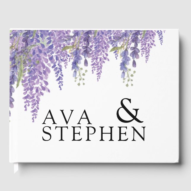 Wisteria tree Wedding Guest Book Gästebuch (Vorderseite)