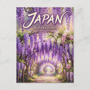 Wisteria-Tunnel im Kawachi Fuji Garten Japan Postkarte