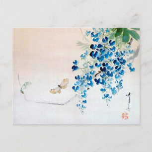 Wisteria und Butterfly, Watanabe Seitei Postkarte