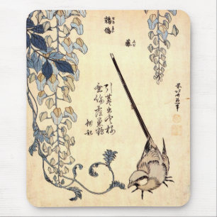 Wisteria und Wagtail Mousemat Mousepad