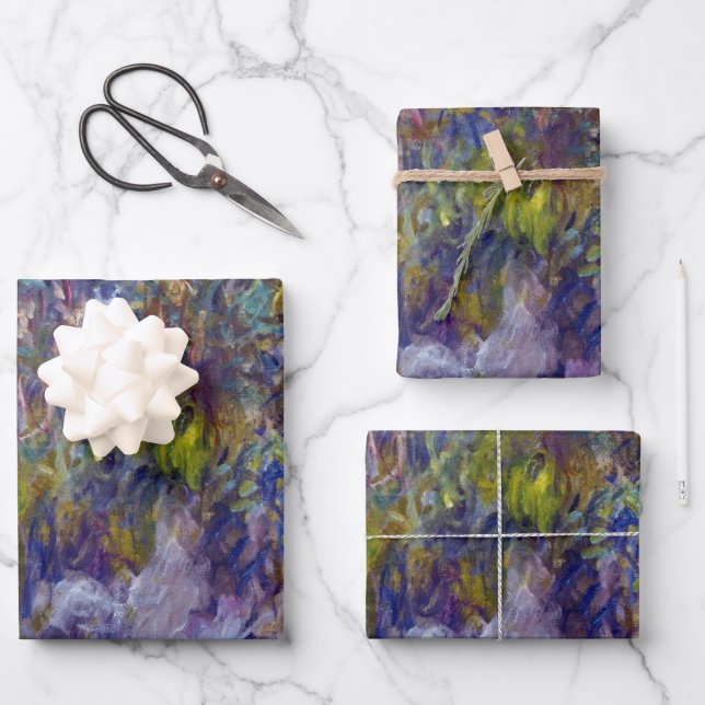 Wisteria (verlassen Hälfte) von Claude Monet Geschenkpapier Set (Vorderseite)