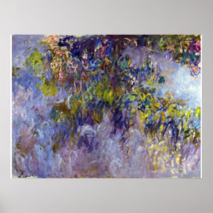Wisteria (verlassen Hälfte) von Claude Monet Poster