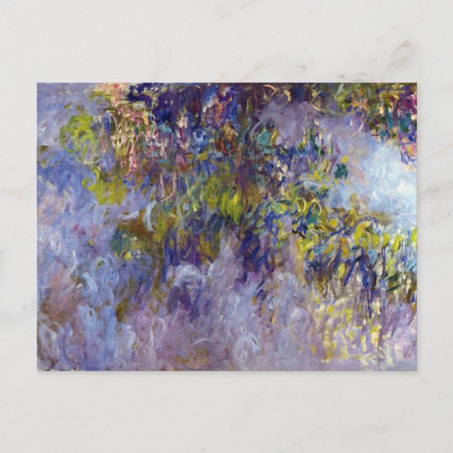 Wisteria (verlassen Hälfte) von Claude Monet Postkarte (Vorderseite)
