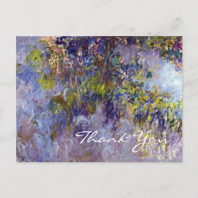 Wisteria (verlassen) von Claudet Monet, vielen Dan Postkarte (Vorderseite)