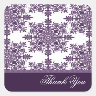 Wisteria Viktorianisch Damask Danke, Sticker