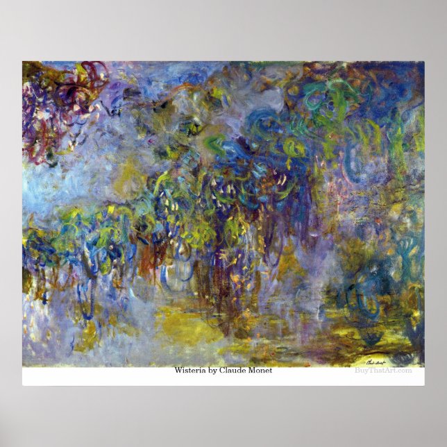 Wisteria von Claude Monet Poster (Vorne)