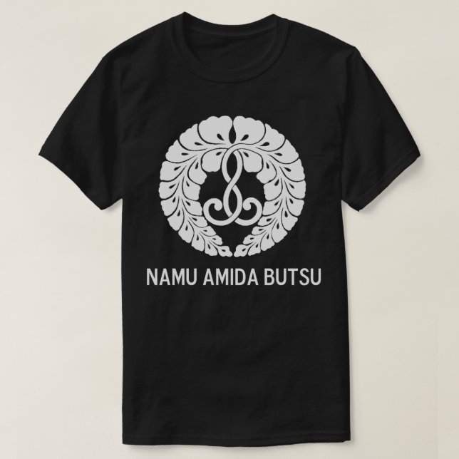 Wisteria Wappen Namu Amida Butsu Design von Borgma T-Shirt (Design vorne)