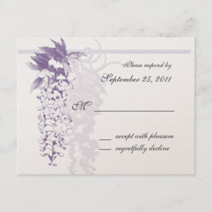 Wisteria Wedding/Response RSVP Karte