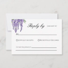 Wisteria Wedding RSVP Card Karte
