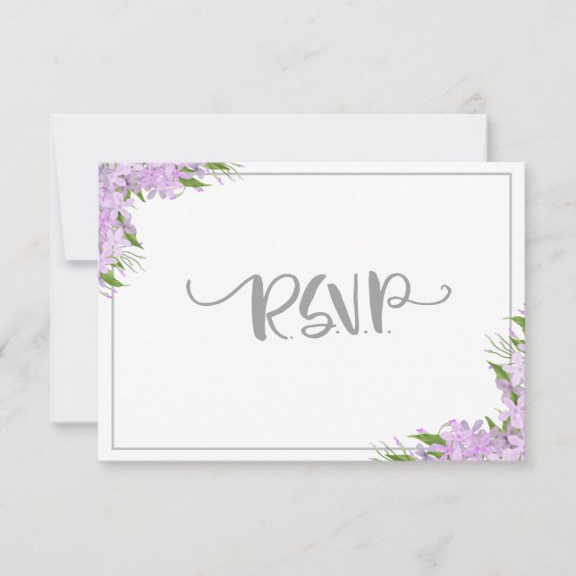 Wisteria Wedding RSVP Karte (Vorderseite)