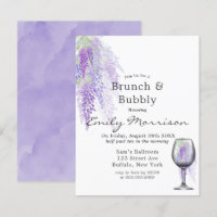 Wisteria Wine Glass Brunch & Bubbly Einladung