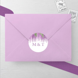 Wisteria Wonder Wedding Runder Aufkleber