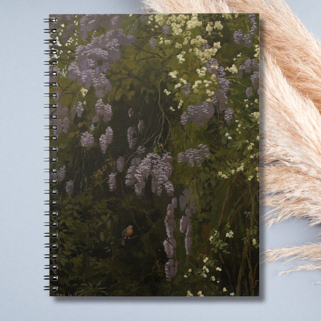Wisterien in Bloom - Blumenkomposition Notizblock (Von Creator hochgeladen)