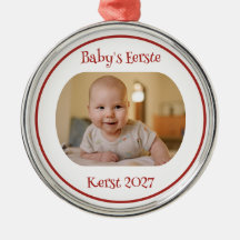 Wit Babys Erstes Weihnachts-Ornament m/ Foto und J