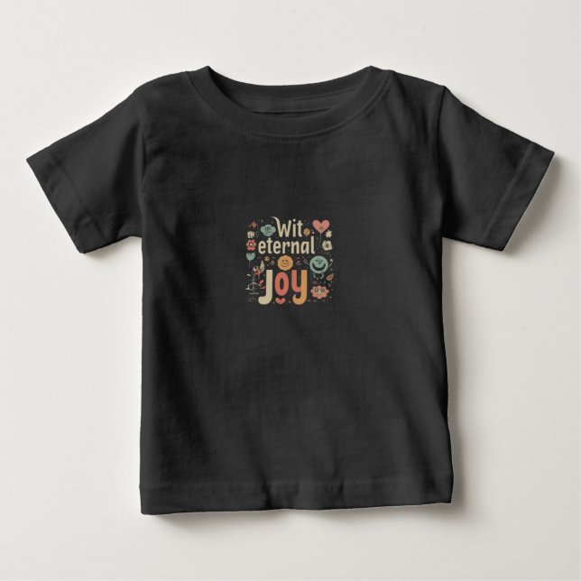 Wit Eternal Joy Baby T-shirt (Vorderseite)