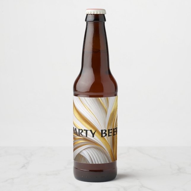 Wit Goud Retro  Bierflaschenetikett (Vorderseite)