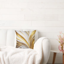 Wit Goud Retro Kussen