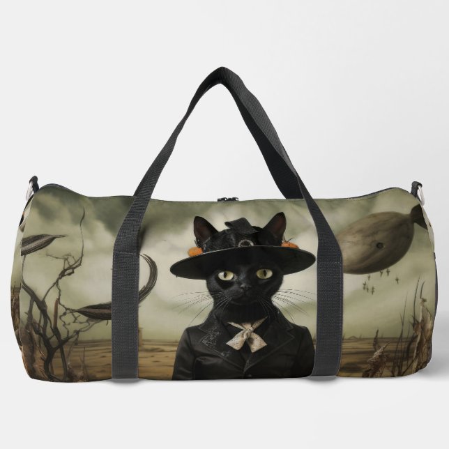 Witch Cat with Pumpkins  Duffle Bag (Vorderseite)