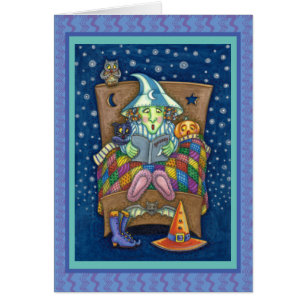 WITCH ERZÄHLT SPOOKY BEDTIME STORIES GREETING CARD