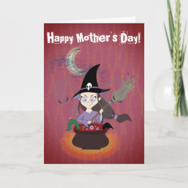 Witch Funny Happy Mother's Day Karte