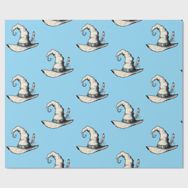 Witch Hat Blue Geschenkpapier (Flach)