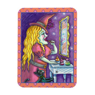 WITCH LIPSTICK, PERFUME & NAIL POLISH, FUNNY NIEDL MAGNET