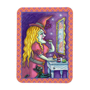 WITCH LIPSTICK, PERFUME & NAIL POLISH, FUNNY NIEDL MAGNET