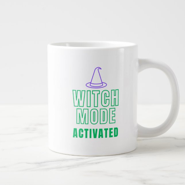 WITCH MODE ACTIVATED – Neon Halloween Mug Jumbo-Tasse (Rechts)