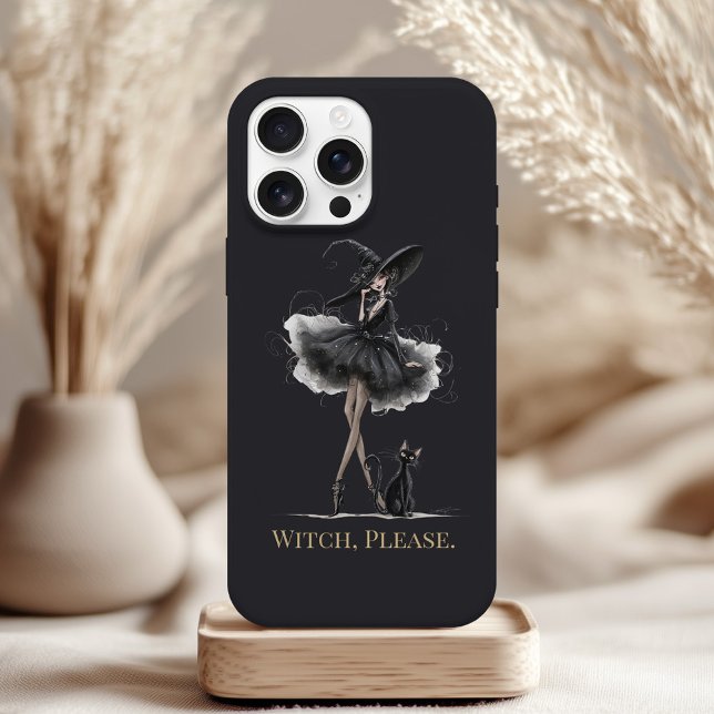 Witch, Please – Gothic Witch Phone Case (Witch, Please – Gothic Witch Phone Case on a neutral boho table)