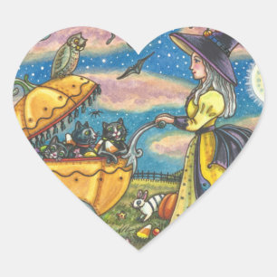WITCH, SCHWARZE KATZBABY BUGGY STICKERS SHEET