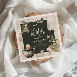 Witch Way to the Party' Kids Halloween Birthday Serviette