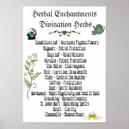 Witchcraft Herbs Psychische Entwicklung Zauber Pos Poster