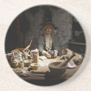 Witchcraft Museum display of a Witch Getränkeuntersetzer
