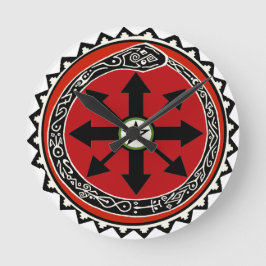 Witchcraft-Symbol für Chaos Runde Wanduhr