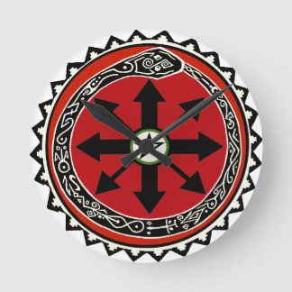 Witchcraft-Symbol für Chaos Runde Wanduhr
