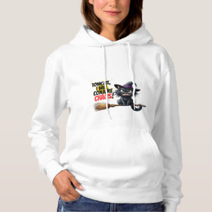 Witchers Chaos: Schwarze Katzen in Aktion Hoodie