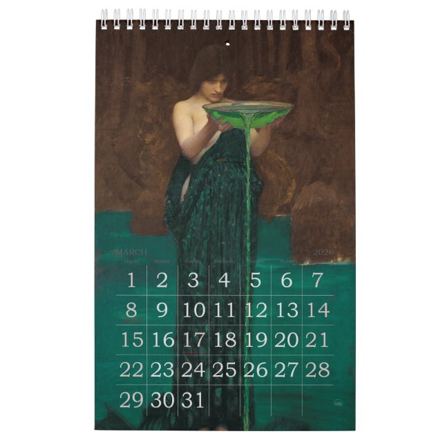 Witches and Sorcerers Classic Art Calendar Kalender (Mär 2026)