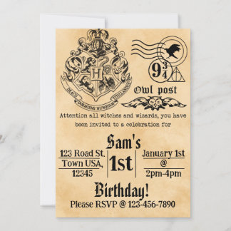 Witches and Wizards Birthday Invitation Einladung