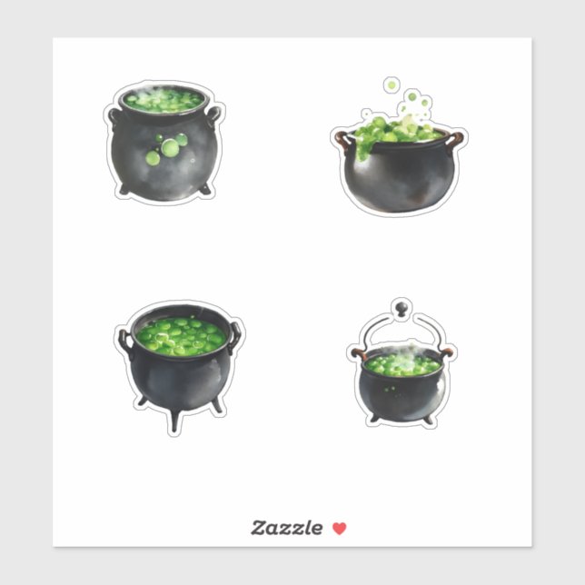 Witches Black Cauldron Aufkleber (Blatt)