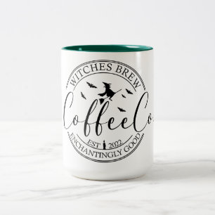 WITCHES BREW COFFEE CO. HALLOWEEN SPOOKY 2022 TASS ZWEIFARBIGE TASSE