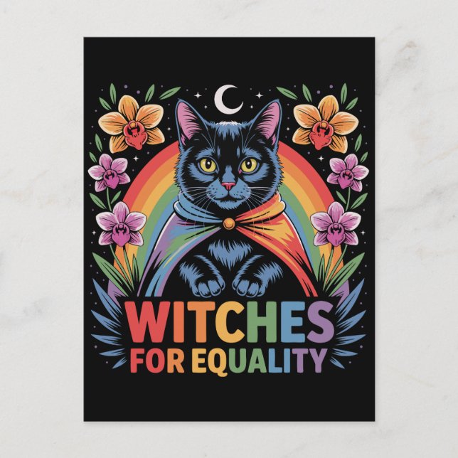 Witches For Equality Feminist Postkarte (Vorderseite)