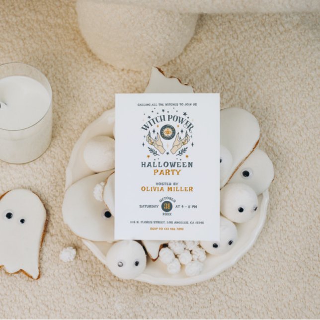 Witches power spooky Halloween Party Invitation Einladung (Von Creator hochgeladen)