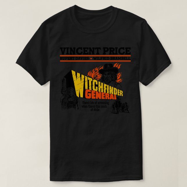 Witchfinder General Vincent Price Folk Horror T-Shirt (Design vorne)