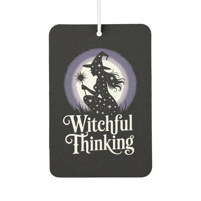 Witchful Thinking Halloween Girl T-shirt Autolufterfrischer (Vorderseite)