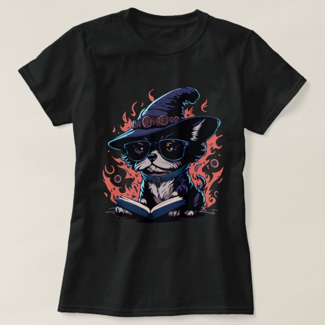 Witchhat Pup Wizard T-Shirt (Design vorne)