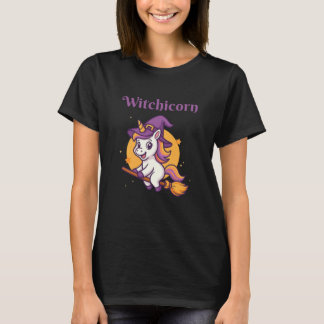 Witchicorn Lustig Süß Gruselig Halloween T-Shirt