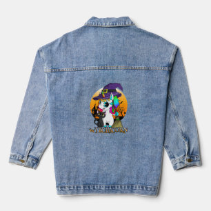 Witchicorn Unicorn Hexenhorn Halloween Schwarzer K Jeansjacke